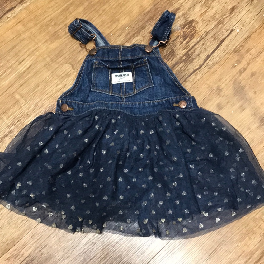 Classic Osh Kosh Girls Overall Dress. 18 months.